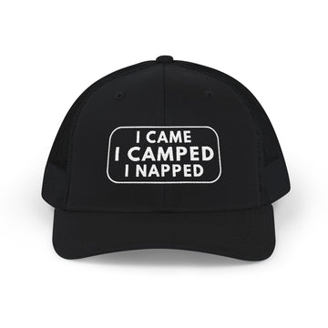 “I Came. I Camped. I Napped.” Snapback Trucker Hat