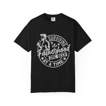 Surviving Fatherhood One Beer at a Time – Funny Dad T-Shirt