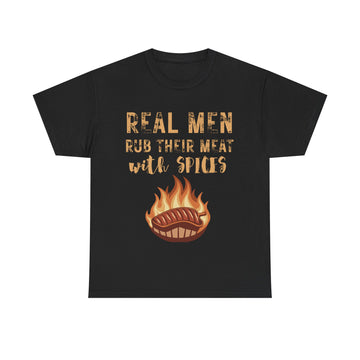 π₯ Real Men Rub Their Meat (With Spices) β BBQ Dad T-Shirt π₯