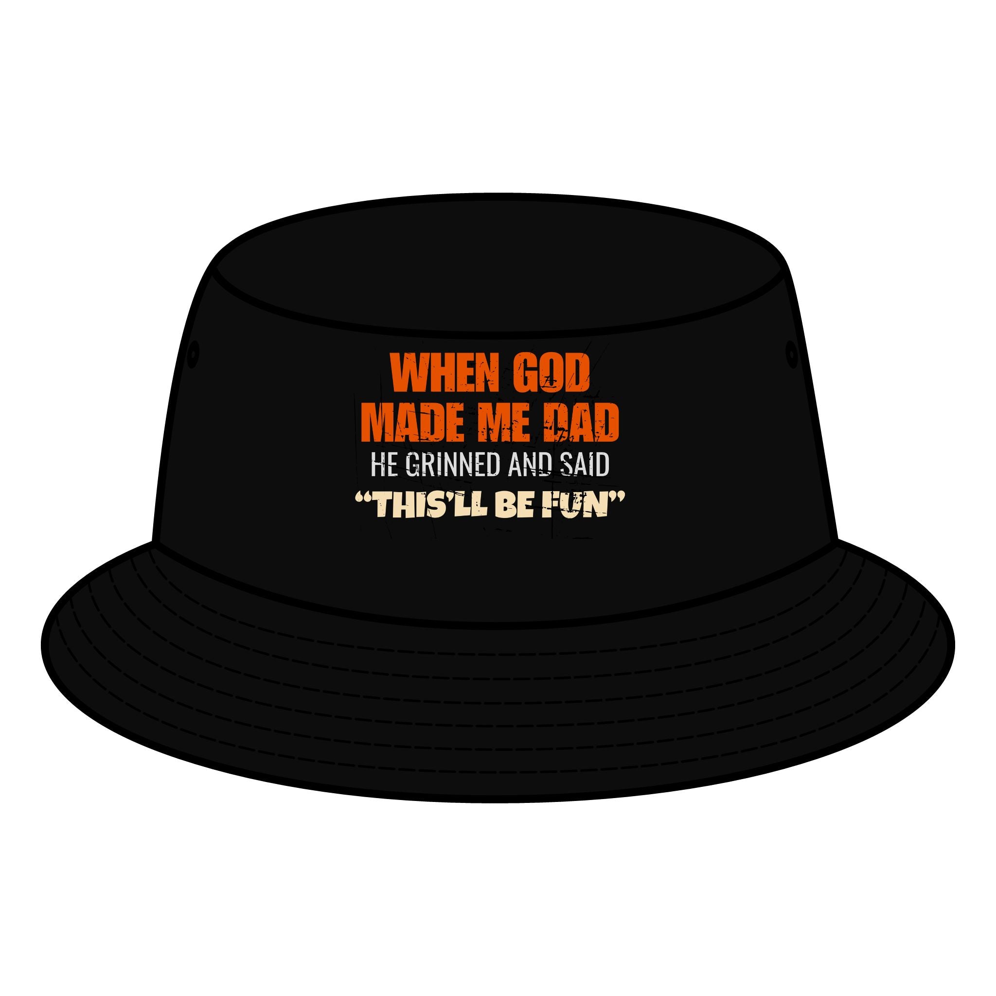 🧢 “When God Made Me Dad” Bucket Hat