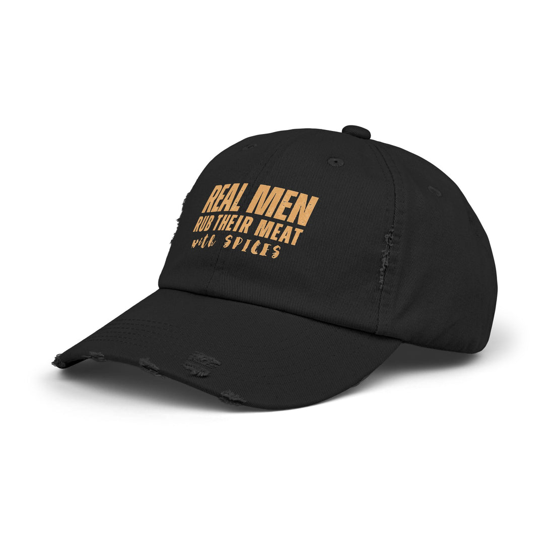 🔥 Real Men Rub Their Meat – Distressed Cap