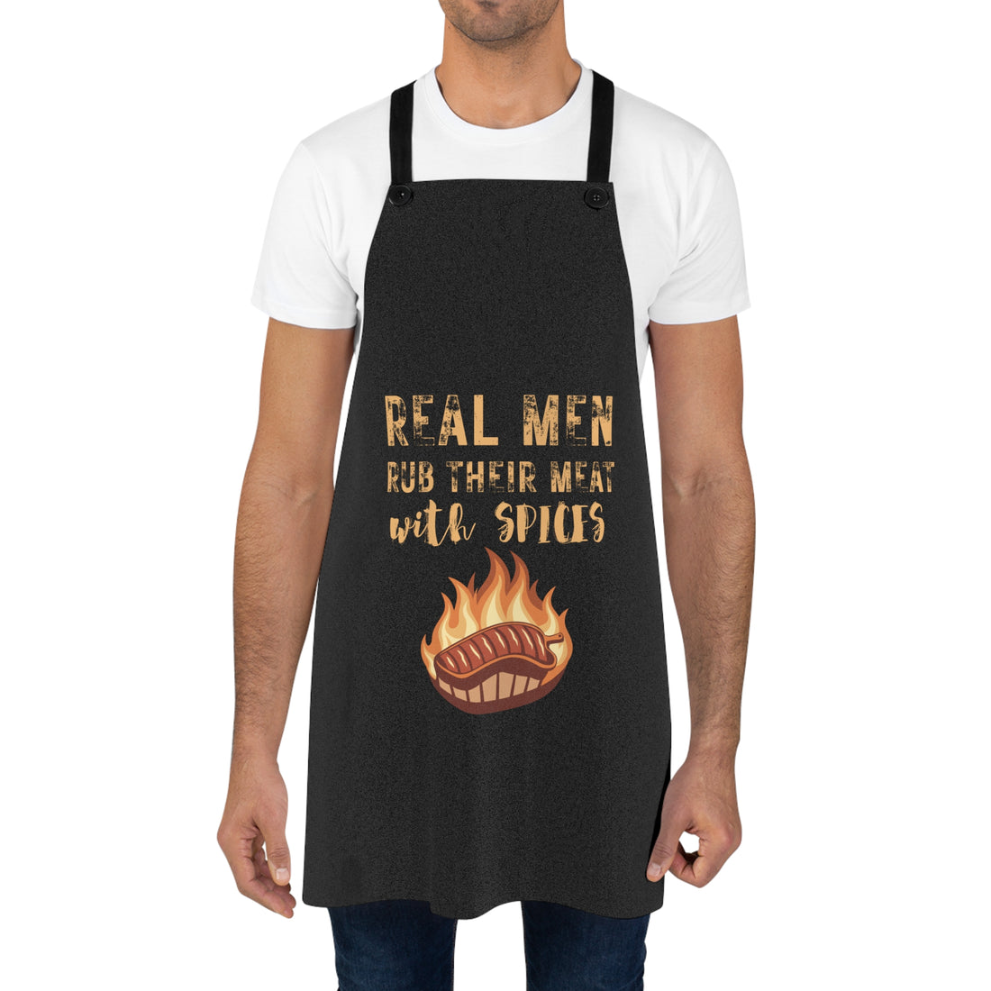 Real Men Rub Their Meat – BBQ Apron for Men