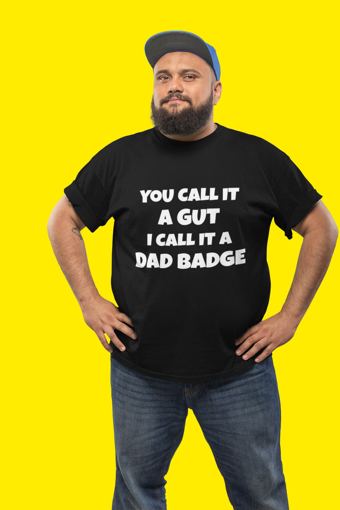 Dad Badge Tee – Wear Your Gut with Pride!