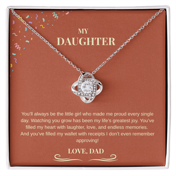 "My Daughter – You Fill My Heart (and My Wallet!)” Necklace