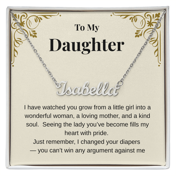 "Forever My Little Girl” Name Necklace