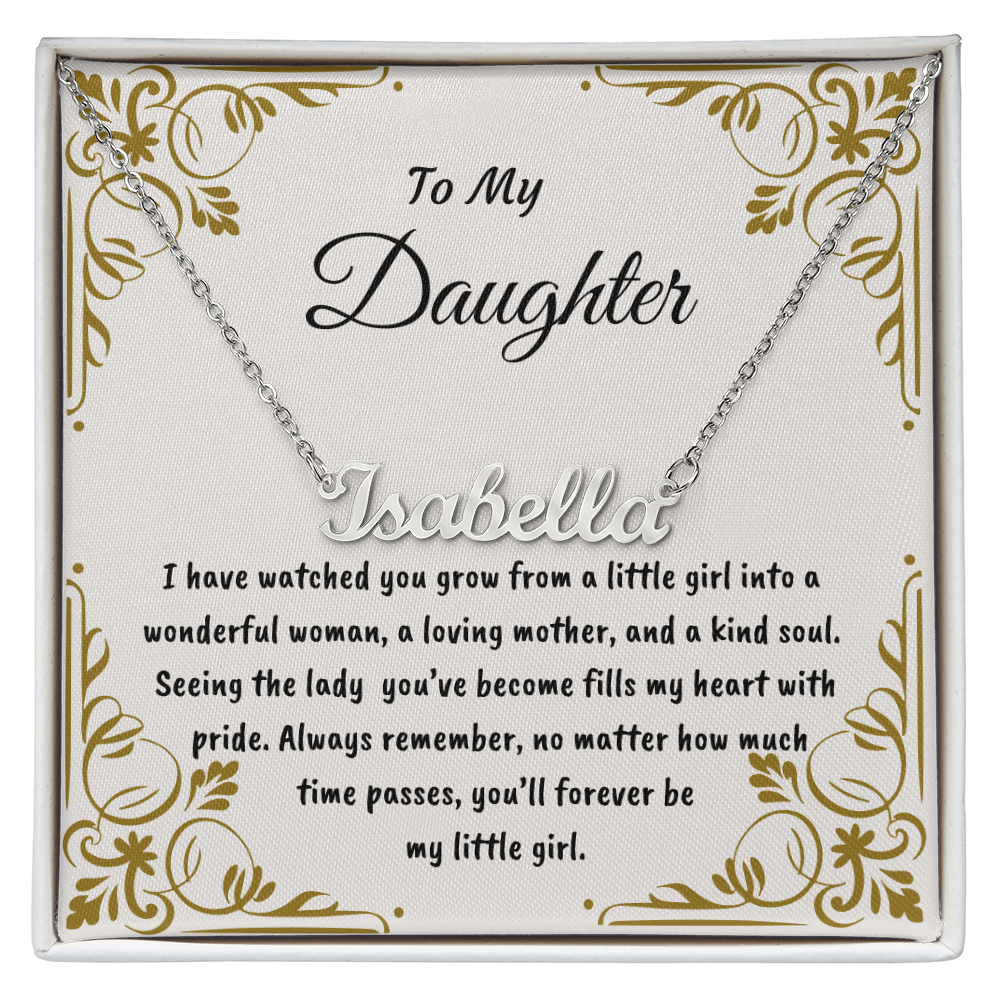 “Forever My Little Girl” Name Necklace