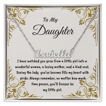 “Forever My Little Girl” Name Necklace