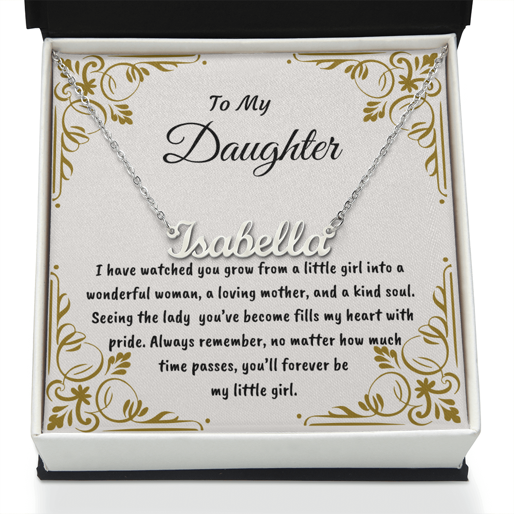 “Forever My Little Girl” Name Necklace